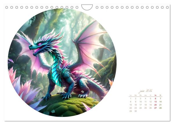Produktbild: La col&egrave;re des dragons (Calendrier mural 2026 DIN A4 vertical), CALVENDO calendrier mensuel