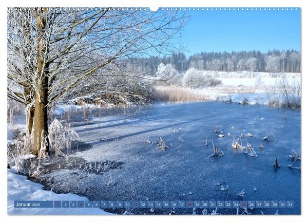 Produktbild: Wiesen W&auml;lder Weiher. Der Naturpark Augsburg-Westliche W&auml;lder (hochwertiger Premium Wandkalender 2026 DIN A2 quer), Kunstdruck in Hochglanz