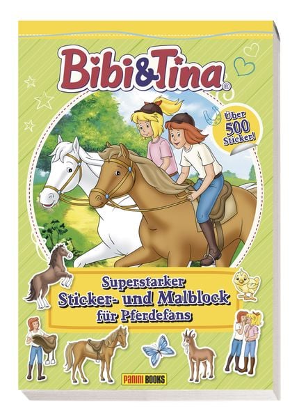 Produktbild: Bibi & Tina: Superstarker Sticker- und Malblock f&uuml;r Pferdefans