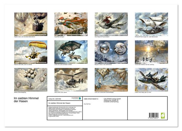 Produktbild: Im siebten Himmel der Hasen (Wandkalender 2026 DIN A2 quer), CALVENDO Monatskalender