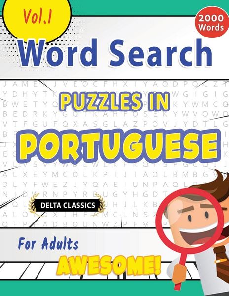 Produktbild: Word Search Puzzles in Portuguese For Adults - Awesome! Vol.1 - Delta Classics