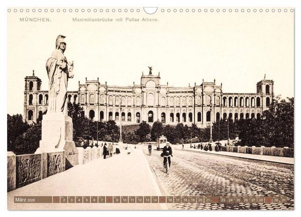 Produktbild: Spaziergang durch M&uuml;nchen &ndash; Die Stadt auf historischen Karten (Wandkalender 2026 DIN A3 quer), CALVENDO Monatskalender