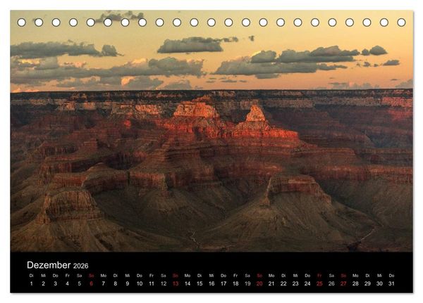Produktbild: Faszination Grand Canyon / CH-Version (Tischkalender 2026 DIN A5 quer), CALVENDO Monatskalender