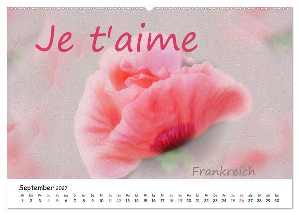 Produktbild: Ich liebe Dich (hochwertiger Premium Wandkalender 2027 DIN A2 quer), Kunstdruck in Hochglanz