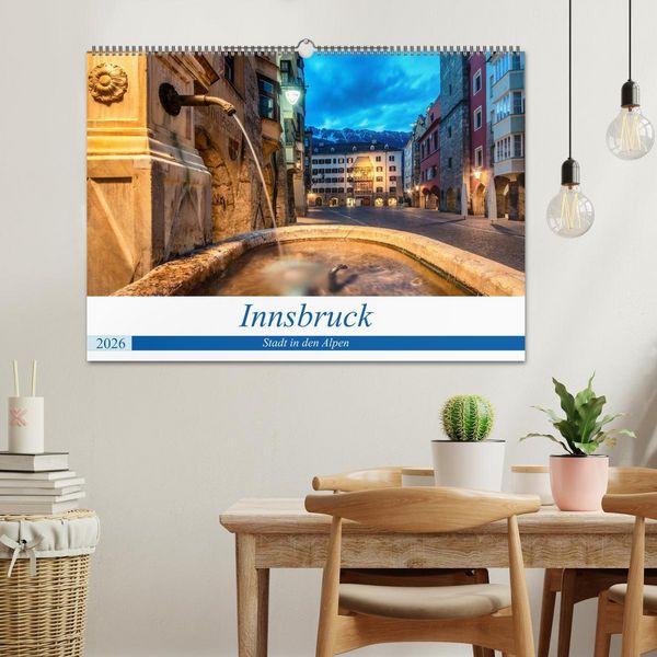 Produktbild: Innsbruck - Stadt in den Alpen (Wandkalender 2026 DIN A2 quer), CALVENDO Monatskalender