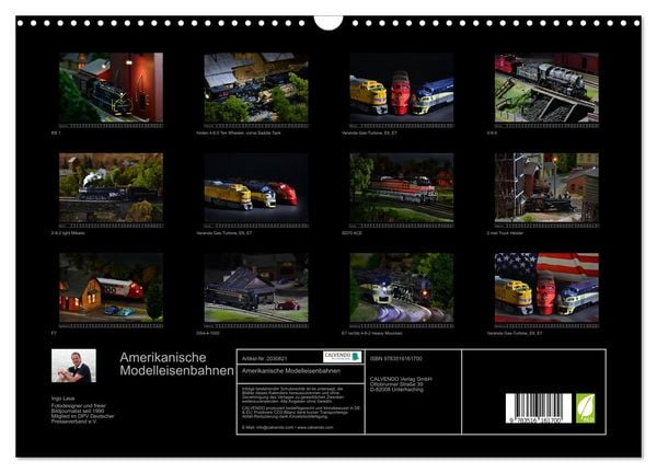 Produktbild: Amerikanische Modelleisenbahnen (Wandkalender 2026 DIN A3 quer), CALVENDO Monatskalender