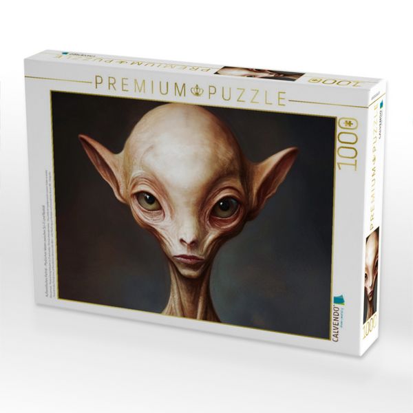 Produktbild: CALVENDO Puzzle Au&szlig;erirdisches Portr&auml;t - Mystisches Wesen zwischen Sci-Fi und Realit&auml;t | 1000 Teile Lege-Gr&ouml;&szlig;e 64x48cm Foto-Puzzle f&uuml;r gl&uuml;ckliche Stun