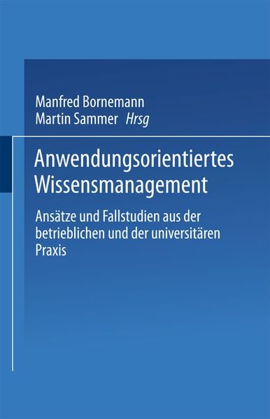 Produktbild: Anwendungsorientiertes Wissensmanagement