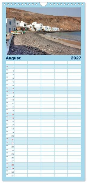 Produktbild: Familienplaner 2027 - Fuerteventura mit 5 Spalten (Wandkalender, 21 x 45 cm) CALVENDO