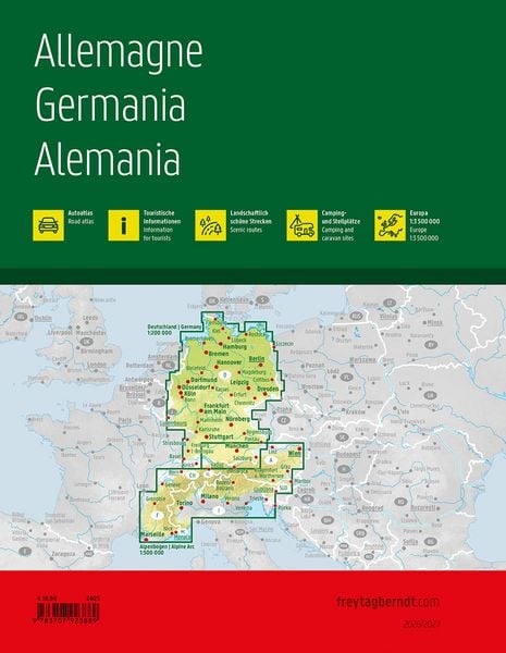 Produktbild: Deutschland, Autoatlas 1:200.000, 2026/2027, freytag & berndt