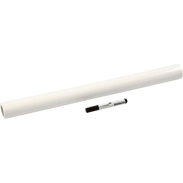 Creativ Company Whiteboard Folie, L 80 cm, B 60 cm, Weiß, 25 Blatt/1 Rolle
