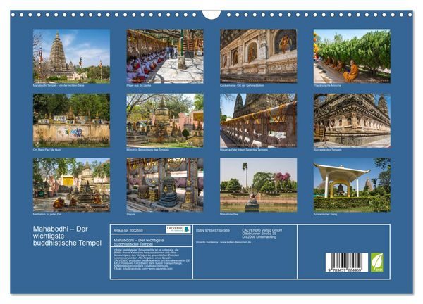 Produktbild: Mahabodhi &ndash; Der wichtigste buddhistische Tempel (Wandkalender 2026 DIN A3 quer), CALVENDO Monatskalender