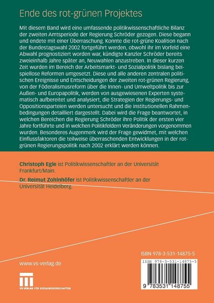 Produktbild: Ende des rot-gr&uuml;nen Projekts