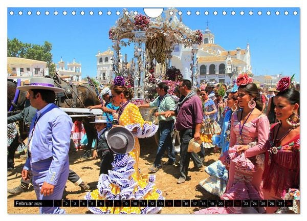 Produktbild: El Rocio - Andalusiens faszinierende Wallfahrt (Wandkalender 2026 DIN A4 quer), CALVENDO Monatskalender