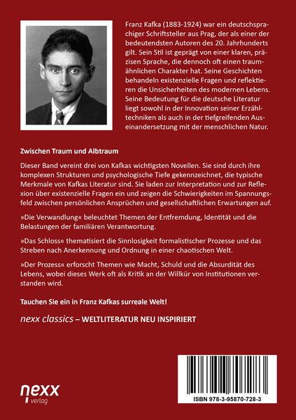 Produktbild: Die Verwandlung. Das Schloss. Der Prozess.