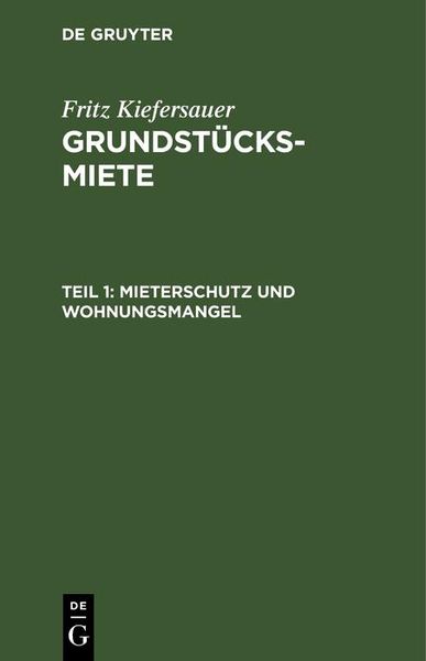 Produktbild: Mieterschutz und Wohnungsmangel