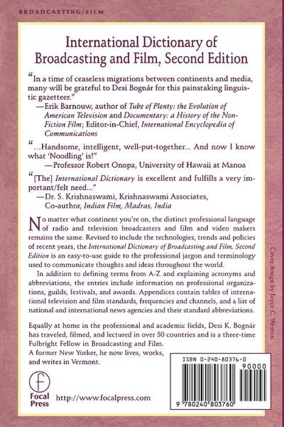 Produktbild: International Dictionary of Broadcasting and Film