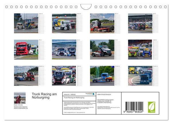 Produktbild: Truck Racing am N&uuml;rburgring (Wandkalender 2026 DIN A4 quer), CALVENDO Monatskalender