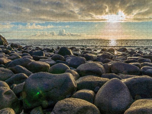 Produktbild: CALVENDO Puzzle Uttakleiv Strand am Abend, Lofoten | 1000 Teile Lege-Gr&ouml;&szlig;e 64x48cm Foto-Puzzle f&uuml;r gl&uuml;ckliche Stunden