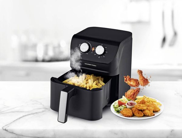 Produktbild: GourmetMaxx 14578 Hei&szlig;luft-Fritteuse 4l 1400W Cool-Touch-Geh&auml;use Schwarz