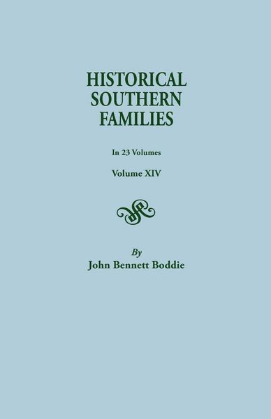 Produktbild: Historical Southern Families. in 23 Volumes. Volume XIV
