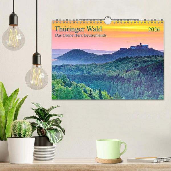 Produktbild: Th&uuml;ringer Wald Das Gr&uuml;ne Herz Deutschlands (Wandkalender 2026 DIN A4 quer), CALVENDO Monatskalender