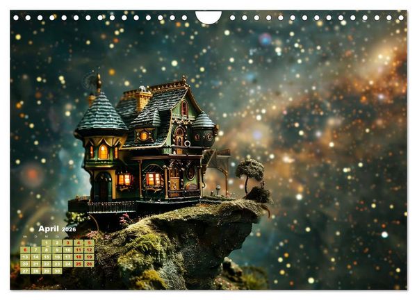 Produktbild: Miniaturwelt Faszinierend winzige H&auml;user im Steampunk-Stil (Wandkalender 2026 DIN A4 quer), CALVENDO Monatskalender