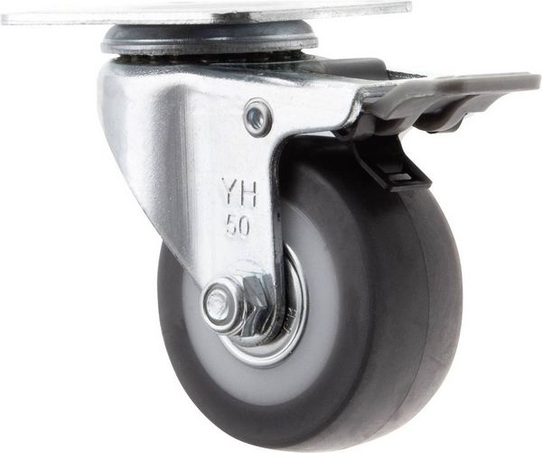 Produktbild: TOOLCRAFT TO-5137869 Lenkrolle mit Feststellbremse und Anschraubplatte 50 mm Tragf&auml;higkeit (max.): 50 kg