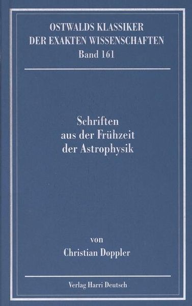 Produktbild: Schriften aus der Fr&uuml;hzeit der Astrophysik (Doppler)