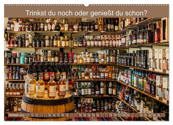 Produktbild: Witzige Whisky-Werbeslogans (hochwertiger Premium Wandkalender 2026 DIN A2 quer), Kunstdruck in Hochglanz