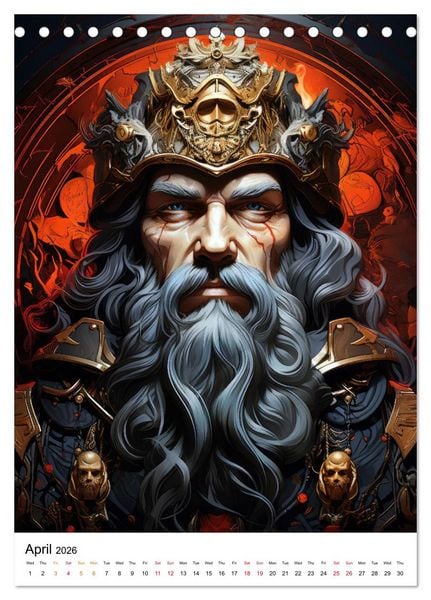 Produktbild: Medieval Legends (Desk Calendar 2026 DIN A5 portrait), CALVENDO 12 Month DeskCalendar