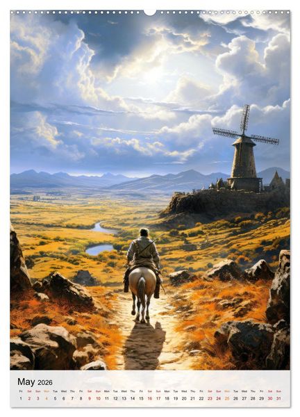 Produktbild: Novel Canvas (High Quality Premium Wall Calendar 2026 DIN A2 portrait),CALVENDO 12 Month Wall Calendar