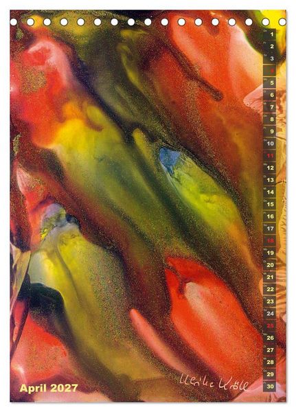 Produktbild: Encaustic-Malerei Kunstkalender 2027 (Tischkalender 2027 DIN A5 hoch), CALVENDO Monatskalender