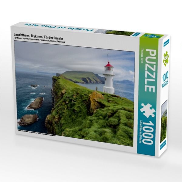 Produktbild: CALVENDO Puzzle Leuchtturm, Mykines, F&auml;r&ouml;er-Inseln | 1000 Teile Lege-Gr&ouml;&szlig;e 64x48cm Foto-Puzzle f&uuml;r gl&uuml;ckliche Stunden
