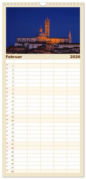 Produktbild: Familienplaner 2026 - Toskana &ndash; Traumlandschaft in Italien mit 5 Spalten (Wandkalender, 21 x 45 cm) CALVENDO