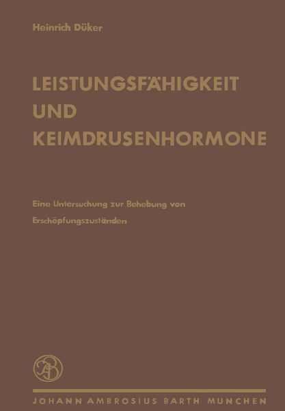 Produktbild: Leistungsf&auml;higkeit und Keimdr&uuml;senhormone