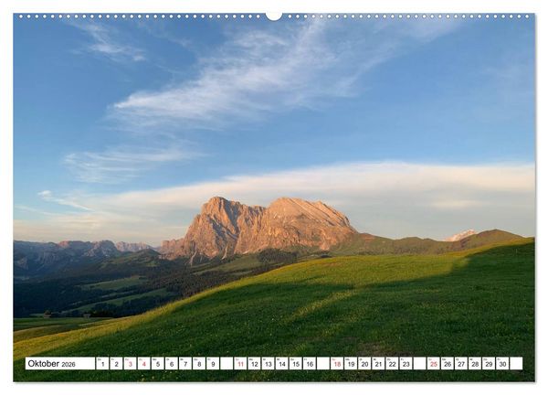 Produktbild: Seiser Alm Sommer (hochwertiger Premium Wandkalender 2026 DIN A2 quer), Kunstdruck in Hochglanz