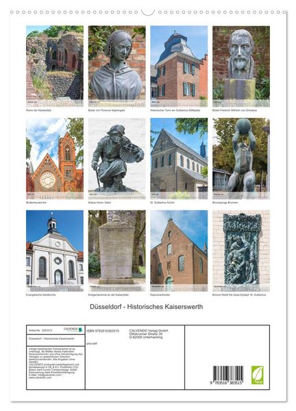 Produktbild: D&uuml;sseldorf - Historisches Kaiserswerth (hochwertiger Premium Wandkalender 2026 DIN A2 hoch), Kunstdruck in Hochglanz