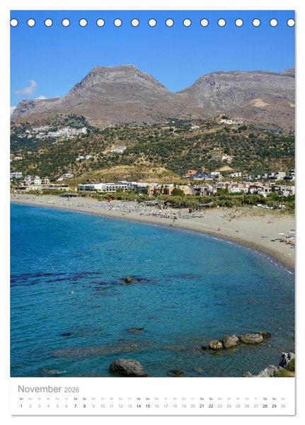 Produktbild: Kreta - Sonne, Meer und griechische Lebensart (Tischkalender 2026 DIN A5 hoch), CALVENDO Monatskalender