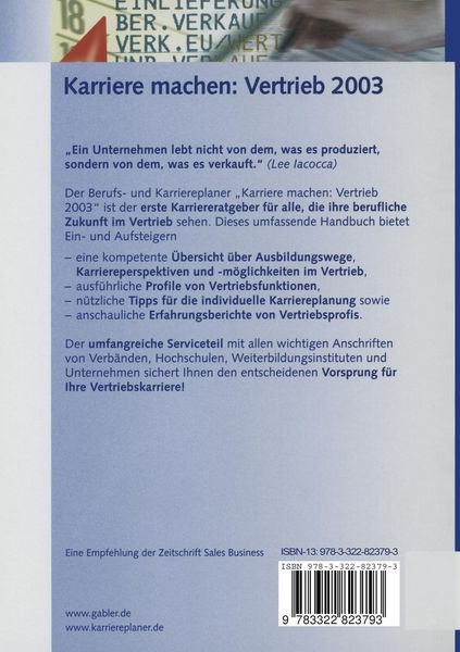 Produktbild: Karriere machen Vertrieb 2003