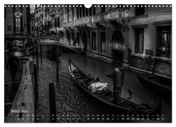 Produktbild: Venedig - Licht und Schatten (Wandkalender 2026 DIN A3 quer), CALVENDO Monatskalender