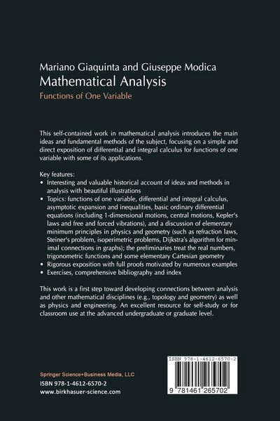 Produktbild: Mathematical Analysis