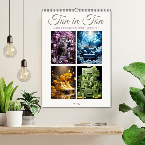 Produktbild: Ton in Ton (Wandkalender 2026 DIN A2 hoch), CALVENDO Monatskalender
