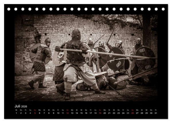Produktbild: Wikinger und Krieger (Tischkalender 2026 DIN A5 quer), CALVENDO Monatskalender