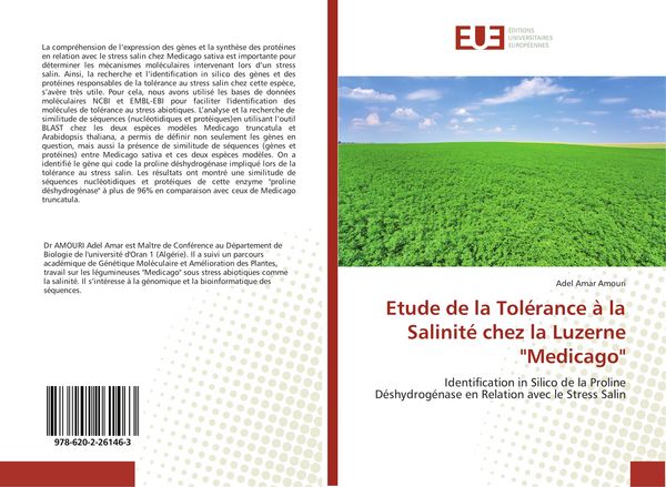 Produktbild: Etude de la Tol&eacute;rance &agrave; la Salinit&eacute; chez la Luzerne "Medicago"