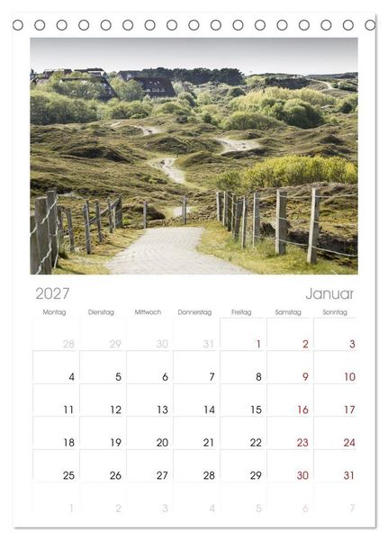 Produktbild: Tischplaner 2027 - Baltrum - Momente einer Reise (A5 Tischkalender zum Aufstellen) CALVENDO