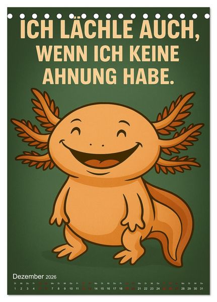 Produktbild: Tierisch eigenwillig - Weil normal langweilig w&auml;re (Tischkalender 2026 DIN A5 hoch), CALVENDO Monatskalender