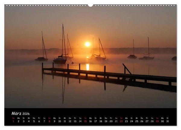 Produktbild: Starnberger See - Silent Moments (Wandkalender 2026 DIN A2 quer), CALVENDO Monatskalender