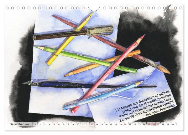Produktbild: Mal mal Aquarell (Wandkalender 2026 DIN A4 quer), CALVENDO Monatskalender