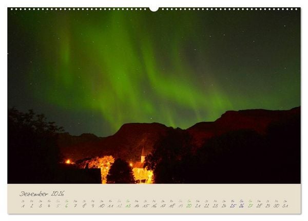 Produktbild: Zauber des Nordlichts - Aurora borealis (hochwertiger Premium Wandkalender 2026 DIN A2 quer), Kunstdruck in Hochglanz